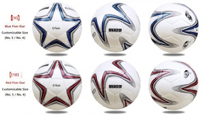 Ballon de football personnalisé avec logo, entraînement professionnel et match, PU, taille 3 4 5, ballon de football rouge - Product Image 6