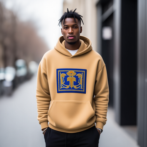 Sweat-shirt à capuche imprimé floral Midnight pour homme, motif tapisserie licorne médiévale, tricoté et lavé, imperméable - Product Image 5