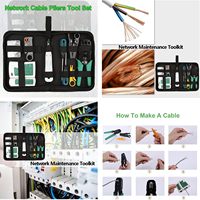 Kit d'outils réseau professionnel RJ45 RJ12 RJ11, testeur de câbles LAN, pince à sertir, dénudeur, pièces de télécommunications pour le réseau