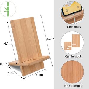 Soporte de Madera para Teléfono al por Mayor de Fábrica, Soporte Universal para Teléfono y Tableta de Escritorio, Soporte Ecológico para Teléfono con Logotipo Personalizado - Product Image 3