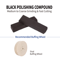 Pâte de polissage noire moyenne OEM, pâte de polissage solide pour le polissage des métaux, de l'acier inoxydable, de l'aluminium, du plastique, pour une finition miroir