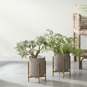 Vase à fleurs en métal élégant et luxueux pour la décoration <span class=keywords><strong>de</strong></span> la maison, avec support, jardinières classiques en fer, œuvre d'art - Product Image 1