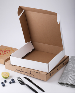 Kraft sóng dùng một lần bánh <span class=keywords><strong>pizza</strong></span> hộp phân hủy sinh học Takeaway bao bì hộp bữa ăn cho thực phẩm - Product Image 2