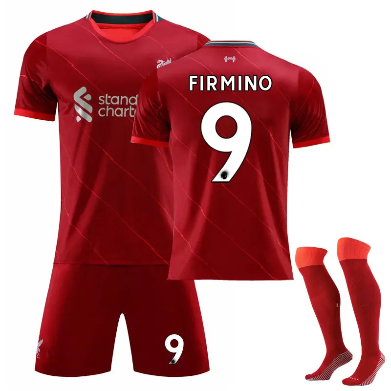 Top Thailand Quality 2022/23 Club Men's Liverpol Soccer Jersey Uniform Football Kits Set Team Latest Designs Youth Soccer Wear