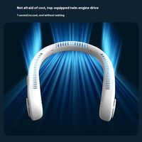 Mini Ventilador de Cuello Portátil Recargable Más Vendido con Pantalla LED para Deportes y Enfriamiento al Aire Libre R8