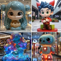 Decoración Personalizada de Fibra de Vidrio Resistente al Agua, Pintada a Medida, con Temática de Amor, para Bodas, Parques de Diversiones y Manualidades