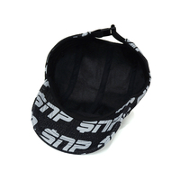 Basketball Team Cool 5 Panelssports Cotton Net Back Gorras de béisbol Negro Blanco Gorra de béisbol personalizada