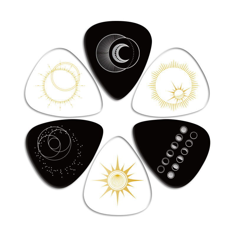 Black and white stars and moons white