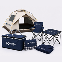 Ensemble cadeau promotionnel d'entreprise, kit de pique-nique de luxe personnalisable avec tente de camping, chaise et table pliables, panier de pique-nique avec logo