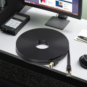 Newdope tốc độ cao 5m 40Gbps 2000MHz SFTP bảo vệ cat8 Đồng bị mắc kẹt RJ45 phẳng Mạng Cáp chơi game PC Xbox Modem Router - Product Image 6