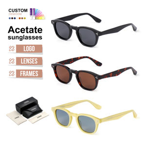 トレンディなシェイディレイズ メンズ レトロ ラウンドスクエア サングラス UVカット アセテート 偏光サングラス レディース - Product Image 5