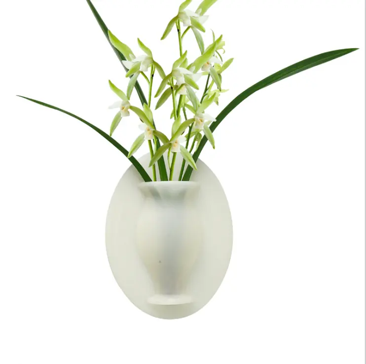 Sticky Vase Stick On The Wall Magic Clear Flower Silicone Vase