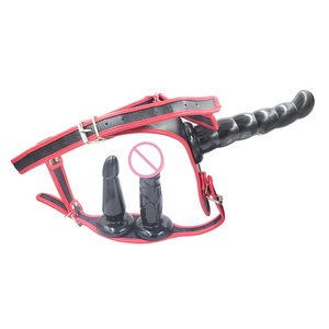 Orissi กางเกงดิลโดแบบไดนามิกสองลำแข็งสีดำม่วงเข้มสองชั้น - Product Image 5