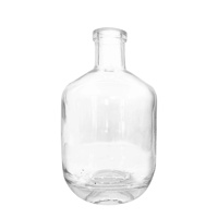 Bouteille d'échantillon d'alcool transparente miniature portable de 50 ml, bouteille de dégustation pour présentation promotionnelle