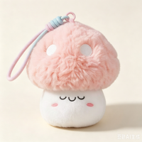 Peluche porte-bonheur en forme de champignon pour machine à griffes, 12 cm de haut, idéale pour les promotions de marché nocturne, les célébrations de mariage et comme cadeau de jeu de lancer d'anneaux
