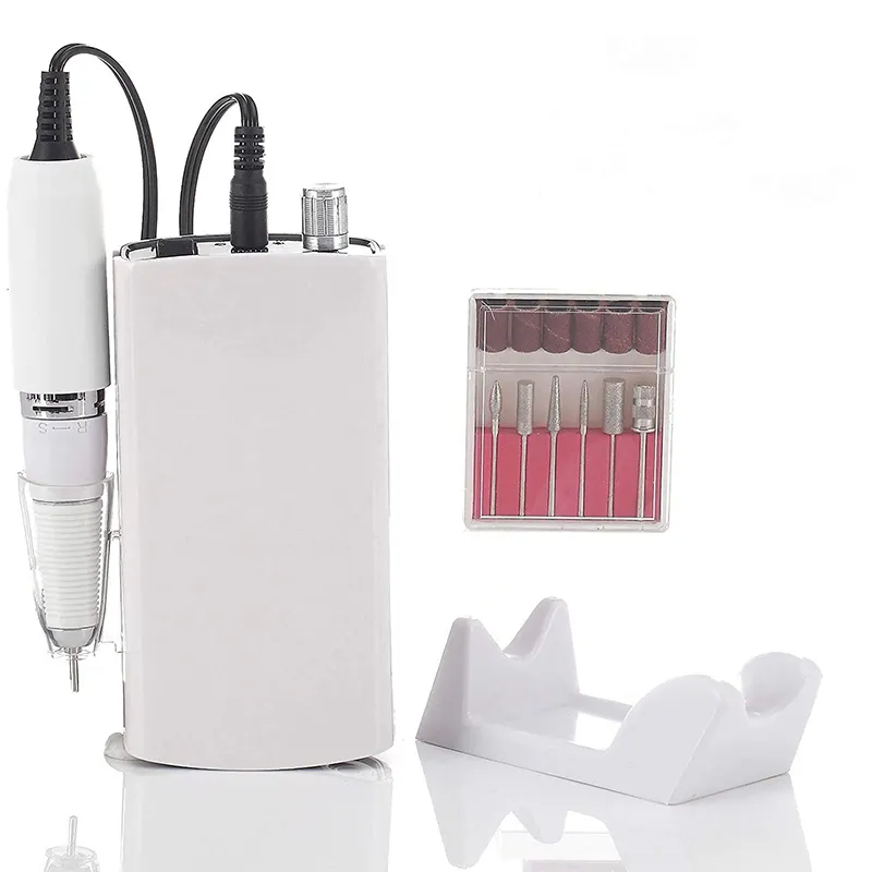 Mini Portable 30000 rpm pink Manicure Pedicure Rechargeable Electric Efile Nail Drill for Acrylic Nails