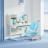 Ensemble bureau et chaise d'étude pour enfants en bois moderne réglable en hauteur avec bureau inclinable ergonomique pour les importateurs en gros