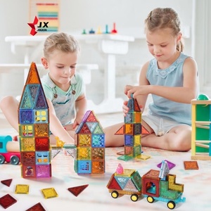 Artículos de tendencia 2025 Rompecabezas 3D Imán Construcción <span class=keywords><strong>Animales</strong></span> Bloque mágico STEM <span class=keywords><strong>Bosque</strong></span> Diamante Azulejos magnéticos para niños con coche - Product Image 4