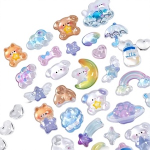 Autocollants en papier écologiques à motifs d'animaux de dessin animé mignons, découpés, brillants, en relief 3D, pour Halloween - Product Image 1