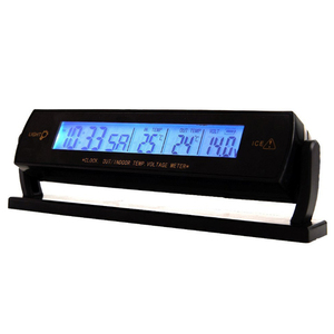 <span class=keywords><strong>Intérieur</strong></span> de <span class=keywords><strong>voiture</strong></span> Horloge à écran LED 3 en 1 Horloge numérique LCD et affichage de la température Horloge électronique <span class=keywords><strong>Thermomètre</strong></span> - Product Image 1