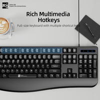 Layanan Pabrik Cina Keyboard Ergonomis 104 Tombol untuk Penggunaan Kantor, PC, Komputer, Mesin Ketik, dan Desktop