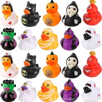 Canard de bain en plastique pour Halloween, jouet de course, cadeau, assortiment de canards de bain en caoutchouc pour la fête des enfants