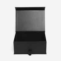 Biodégradable Noir Mat Grand Papier Rigide Carton Pliant Emballage De Luxe Aimant Coffrets Cadeaux pour Manteau