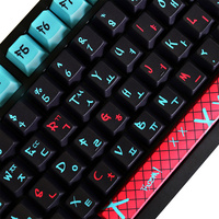 Capuchons de touches PBT à thème coréen Jinx, 129 touches, capuchons de touches Cherry pour clavier mécanique GH60/GK61/GK64/84/87/96/104/108/980