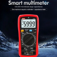 UNI-T UT890C UT890D+ Multimeter Digital Tester Manual Range Kapasitansi AC DC Frekuensi Suhu Resistansi Bertenaga Baterai
