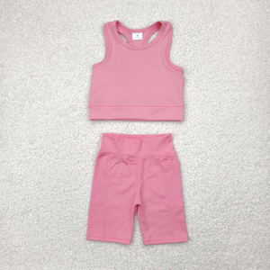 En stock, vêtements de sport pour filles, débardeur et short, ensemble de vêtements de yoga d'été pour filles - Product Image 6