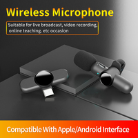 Enregistrement sans fil Microphone Lavalier Plug Play Clip Microphone sans fil adapté aux appareils photo iphone Dslr Rode Wireless Go
