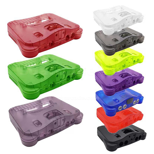 Replacement Plastic Shell Translucent Case for N64 Nintend 64 Replacement Case Transparent Boxes