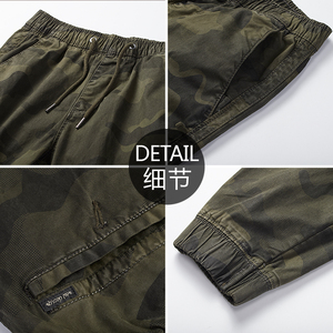 Custom Men's Casual Canvas <strong>Harem</strong> Jogger <strong>Trousers</strong> Durable Hiking Elastic Waist Cuffs Comfortable Outdoor Activities - Product Image 5