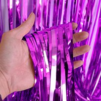 Rideau à franges en aluminium 1x2m pour décoration murale de fête, mariage, anniversaire, maison - Écologique - Vente en gros