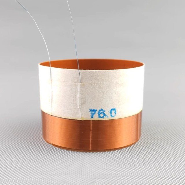 76-Core Inner and Outer Wound Voice Coil High-Power 76mm Bass Speaker Voice Coil Fiberglass