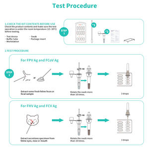 고양이 사용 빠른 테스트 FPV/FCoV/FHV/FCV Ag 항원 신속 테스트 동물 병원 - Product Image 4