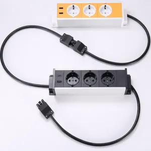 Customized Office desk power solution series power grommet supply US UK Germany EU power strip with female GST connector