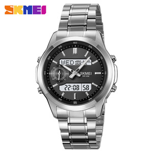 Reloj Deportivo Digital de Cuarzo para Hombre Skmei 2284, Resistente al Agua 3ATM, Reloj de Pulsera de Acero Inoxidable con Hora Mundial, Cronómetro y Cuenta Regresiva - Product Image 4