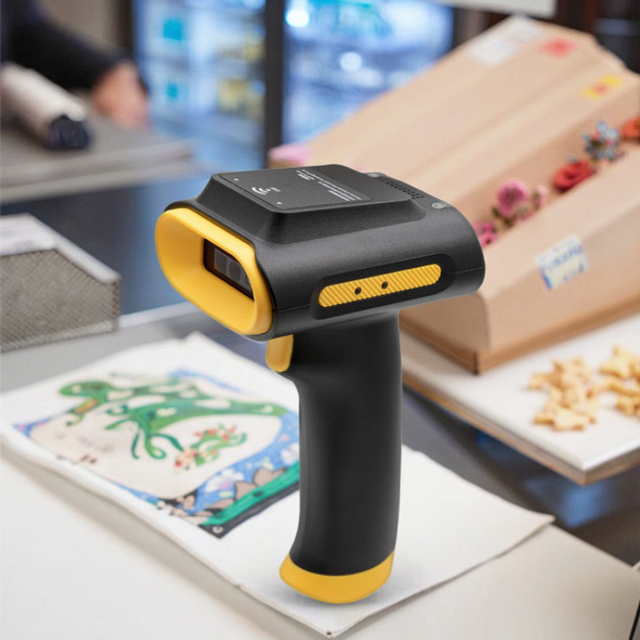 Portable Wireless 1D QR Code Reader 2D Barcode Output Barcode Scanner