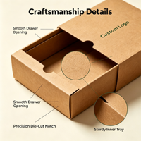 Boîte cadeau kraft personnalisée polyvalente, acceptant les commandes d'échantillons, boîte rigide recyclable pour emballage cadeau multi-usages