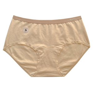 A vita media da donna 100% biancheria intima di cotone bambino di tutti i giorni tinta Plus Size mutandine a cavallo lungo classe 7A antibatterico per paffuto - Product Image 6