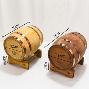 Botte di invecchiamento in rovere con staffa in legno fatto a mano su misura 3 L botte di whisky in legno botte di birra botte di vino di quercia americana - Product Image 2