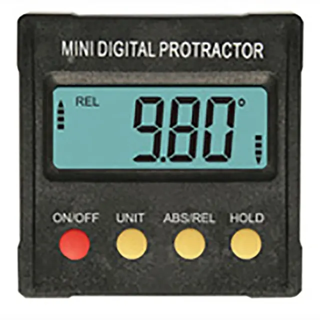 Zwarte Mini Elektronische Digitale Inclinometer Helling Niveau Goniometer Magnetische Hoek Liniaal Inclinometer