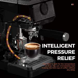 Cafetera <span class=keywords><strong>Espresso</strong></span> CAFELFFE MK-902, 20 Bares, Acero Inoxidable, Potente Espumador de Leche, Latte/Cappuccino, Café Caliente/Frío, 1.5L, 1350W - Product Image 6