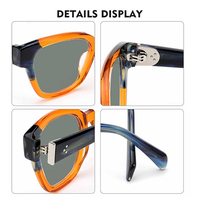 Lunettes de soleil vintage unisexes en acétate léopard Lunettes de soleil polarisées papillon à la mode Protection UV400 TAC Ombre pour femmes Oculos