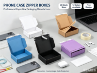 Boîtes d'expédition avec fermeture à glissière anti-effraction |   Cartons d'expédition à double couvercle anti-écrasement pour petites entreprises