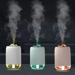 Mini humidificador de aire de montaña para nieve, difusor de Aroma ultrasónico con luz LED cambiante para coche/casa/oficina, aromaterapia