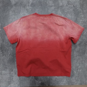 Custom <b>Logo</b> Men's Red Tie-Dye Short Sleeve T-Shirt 100% Cotton O-Neck Casual Jersey Knitted Breathable Solid Color T-shirt - Product Image 3