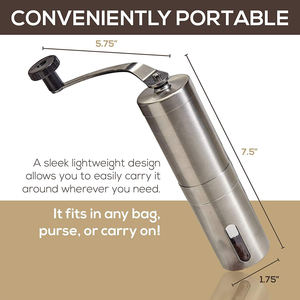 Moulin à <span class=keywords><strong>grains</strong></span> de <span class=keywords><strong>café</strong></span> manuel en acier inoxydable, Logo personnalisé, vente chaude - Product Image 3