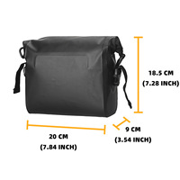 Sac de guidon de vélo portable imperméable en PVC à bas prix, noir, léger, 320g